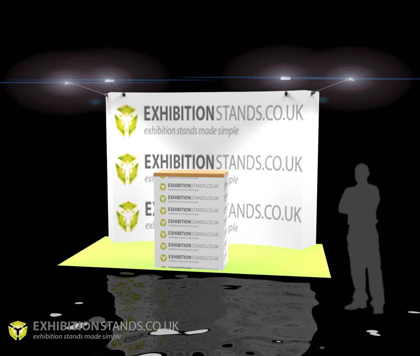 exhibition stand with graphics applied