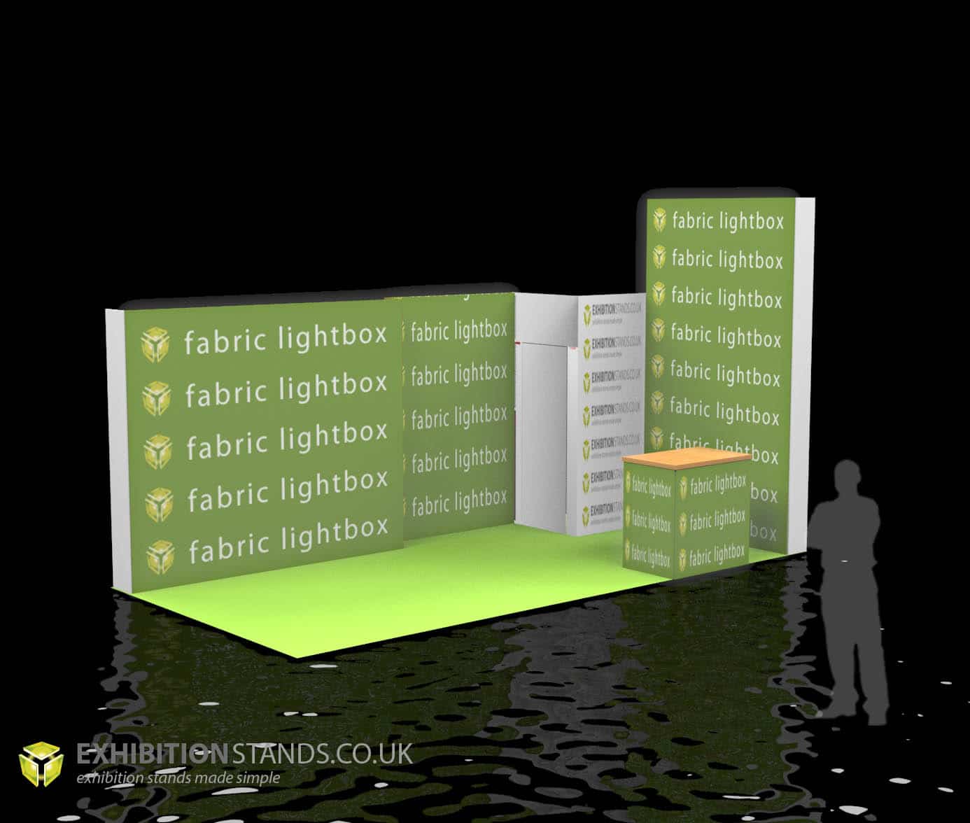 fabric clad exhibition stands