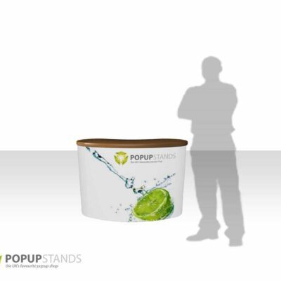 curved pop up counter