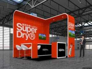 superdry exhibition stand
