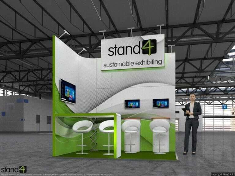 exhibition stand with led lighting