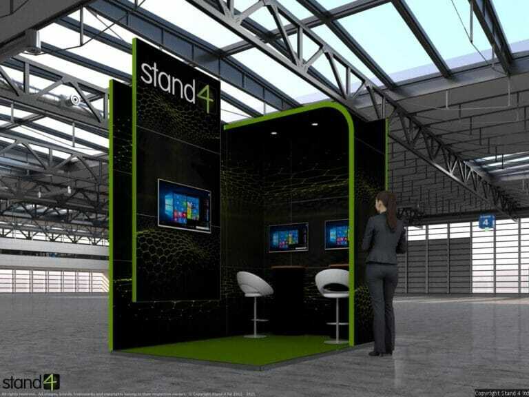 led lit exhibition stand