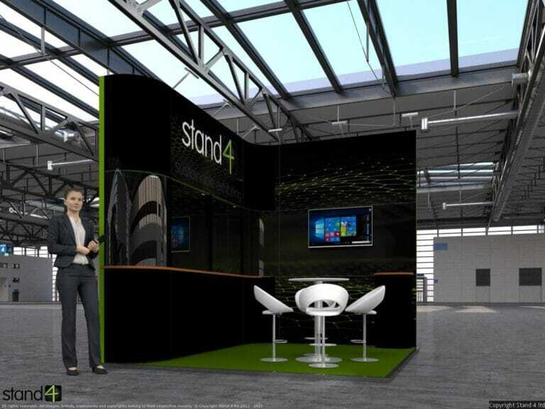 glass display exhibition stand