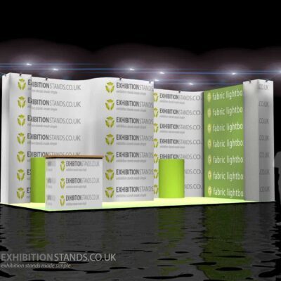 with graphic branded panels