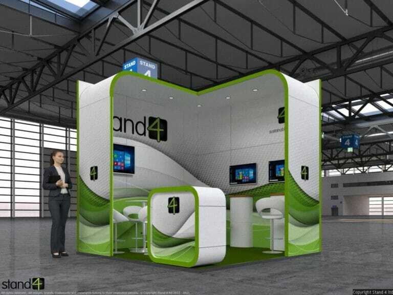 2 open sided exhibition stand
